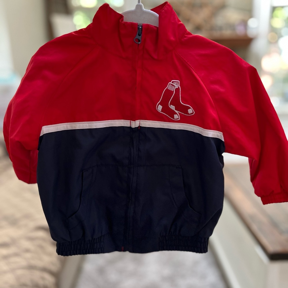 Red and Navy Boston Red Sox Zip Up Jacket